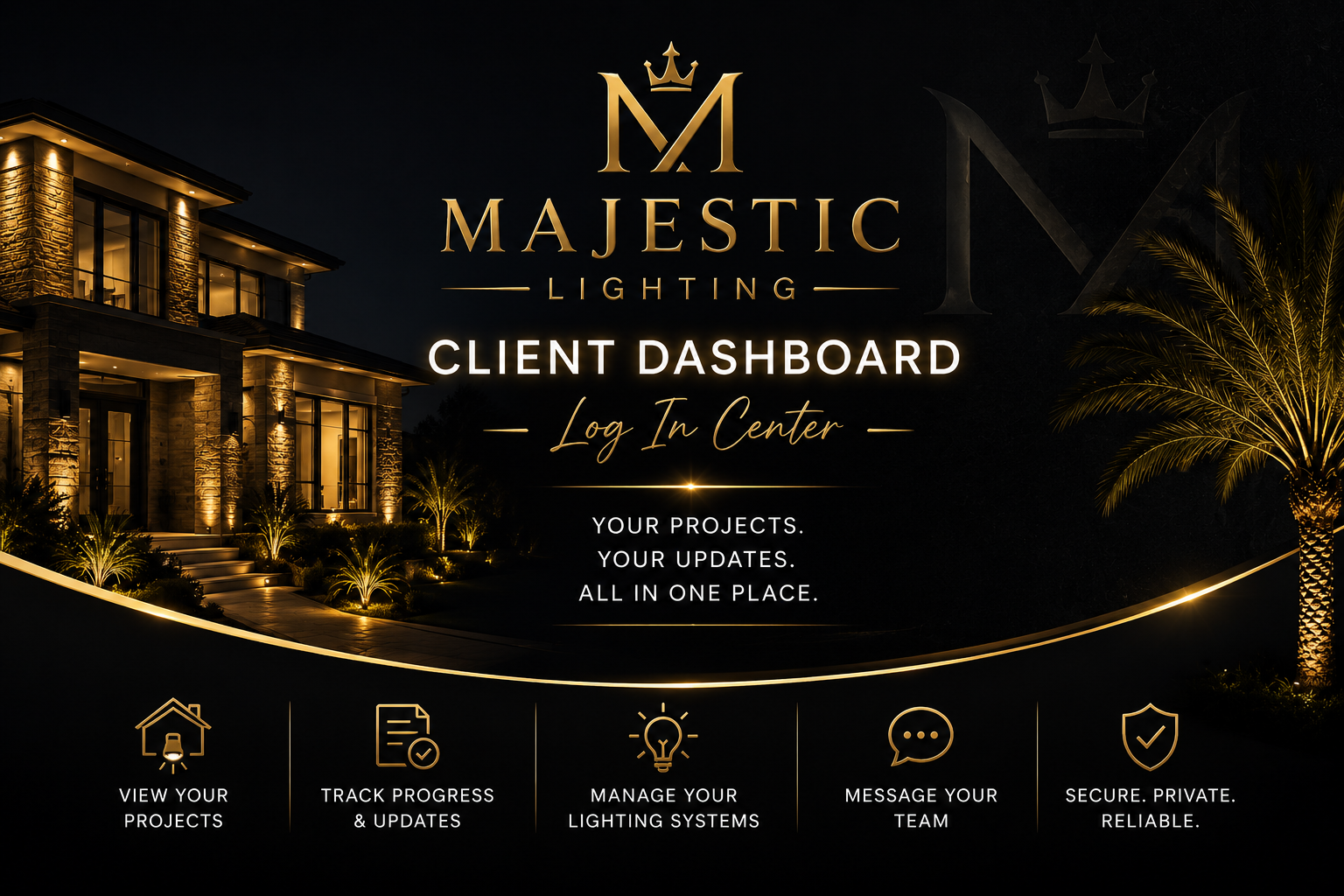 Majestic Lighting — Client Dashboard Log In Center