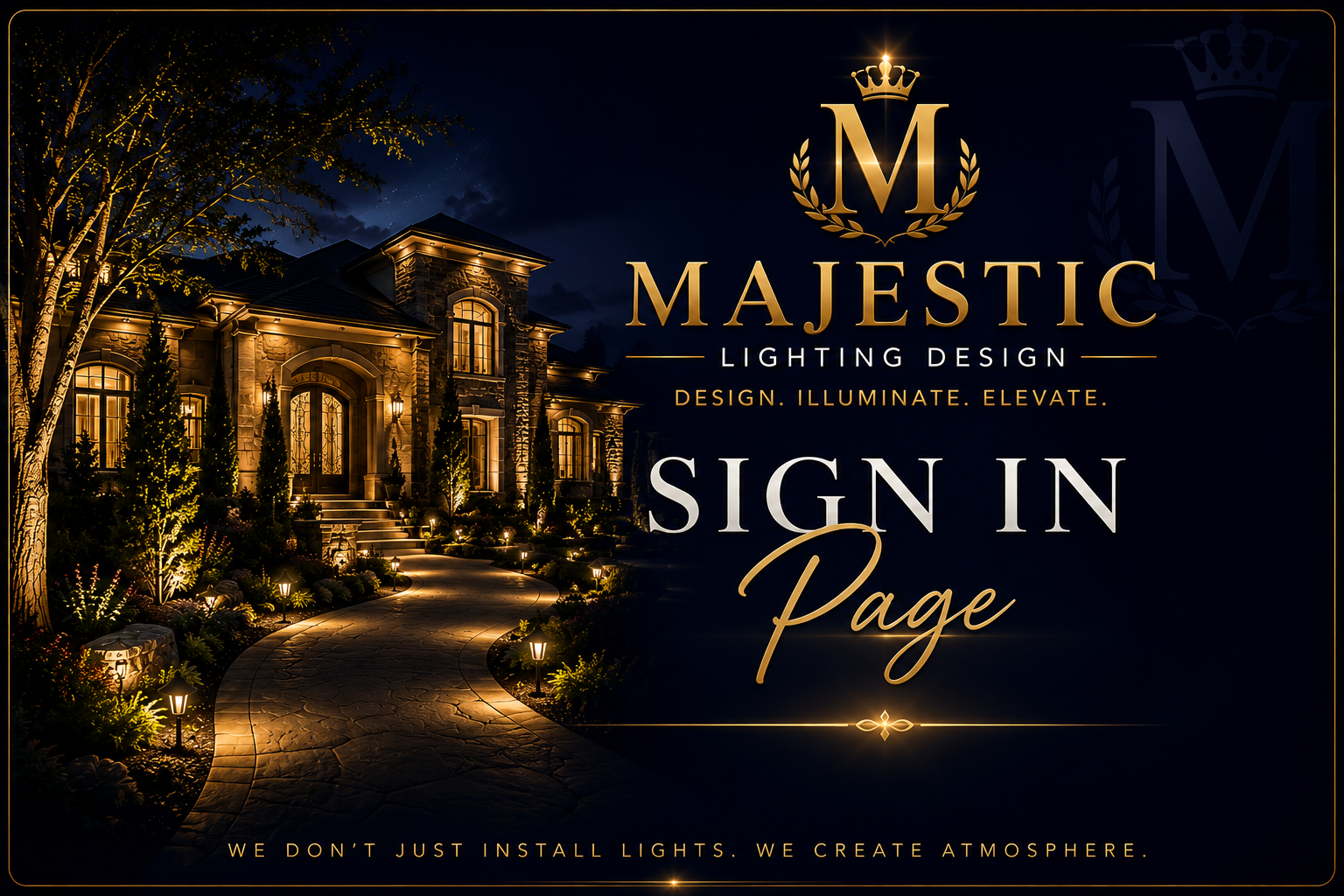 Majestic Lighting Design — Sign In